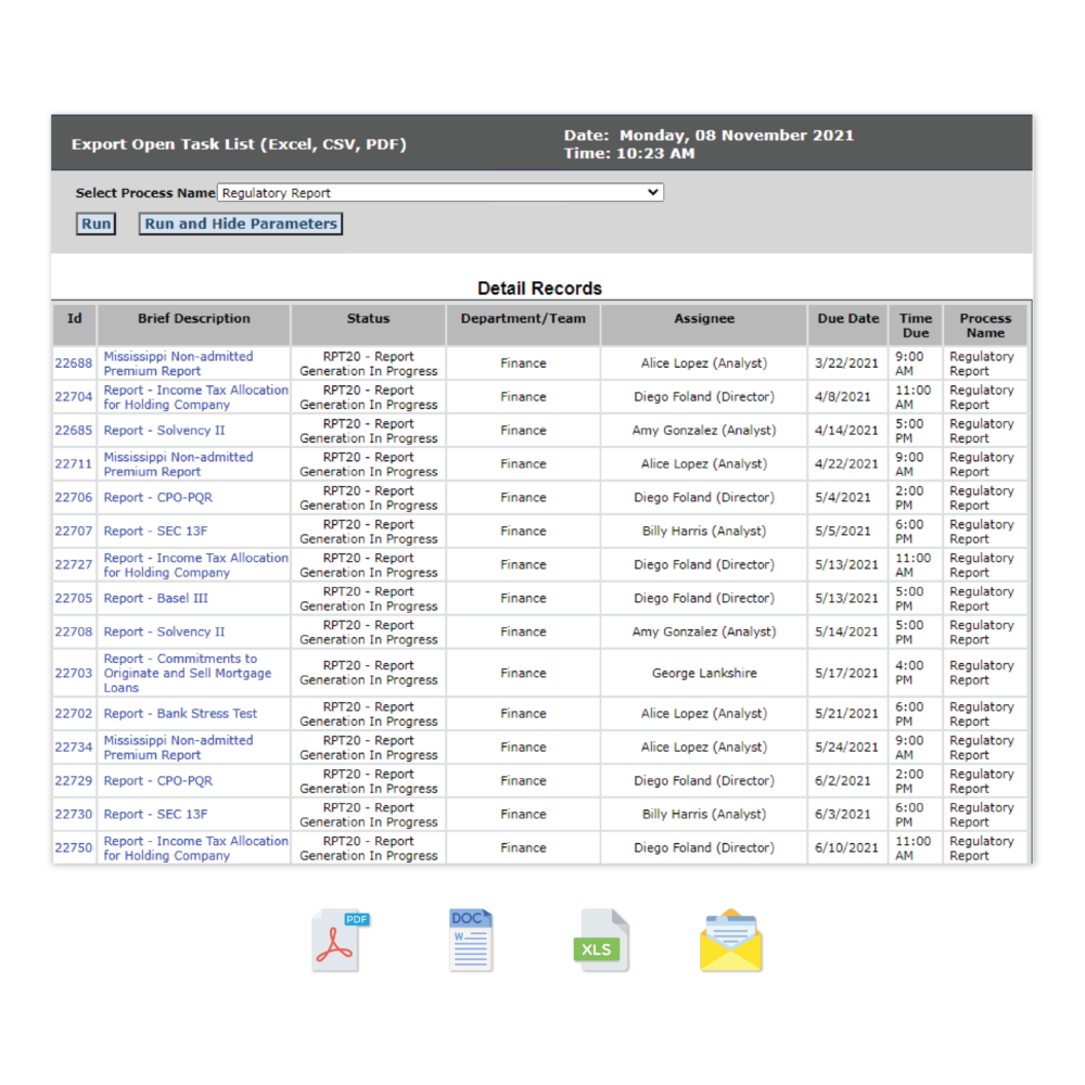 HighGear Export Reports