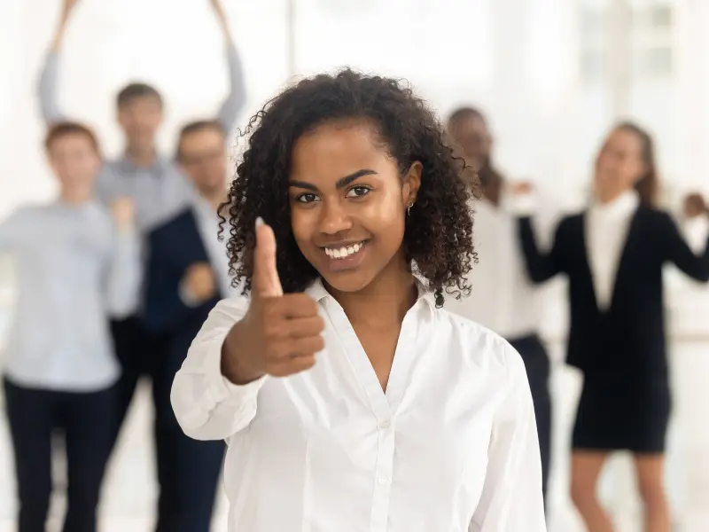 group of happy employees