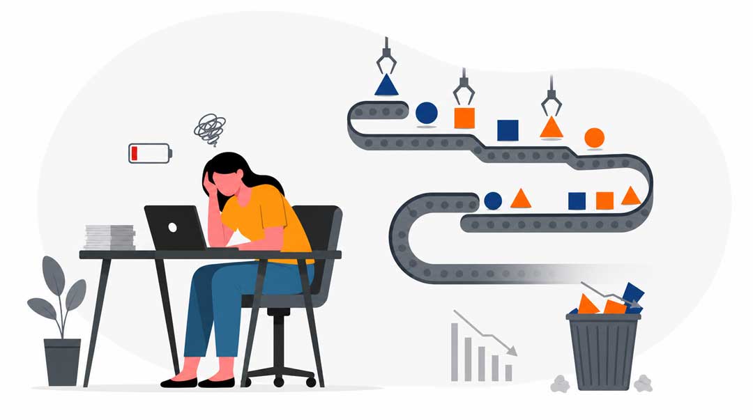An illustration of transformation fatigue